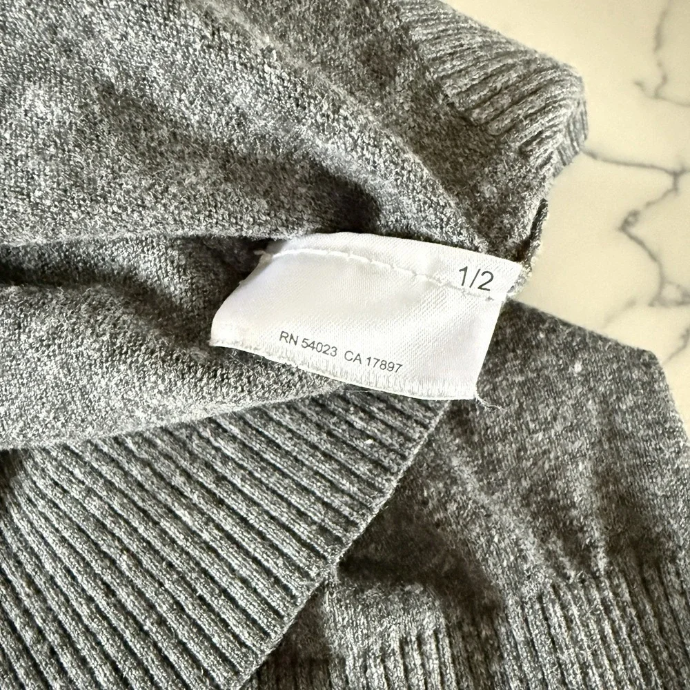 Banana Republic Silk Linen Sweater Mens M Gray V Neck Lightweight‎ Classic